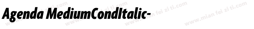 Agenda MediumCondItalic字体转换